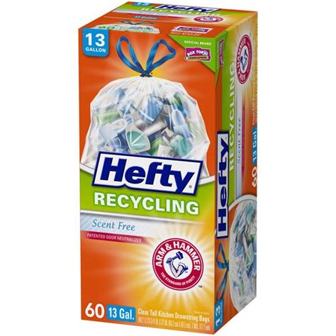 Hefty Clear Recycling Bag Scent Free 13 Gallon | Hy-Vee Aisles Online ...