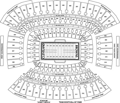 Landry's Tickets Seating Chart - Cleveland Browns Stadium, Cleveland, OH.