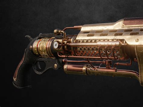 Steampunk revolver by ANTON on Dribbble