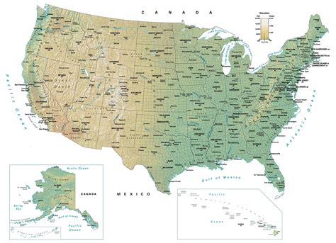 Map of USA - United States of America - GIS Geography