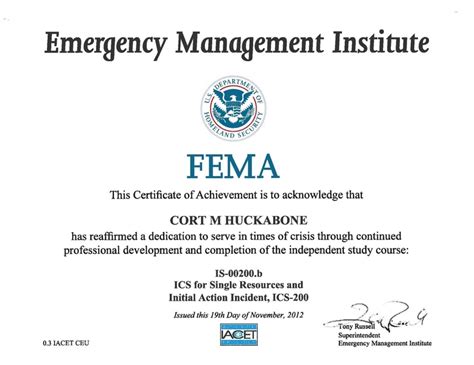 FEMA 200 Certification | Emergency management, Right to education ...