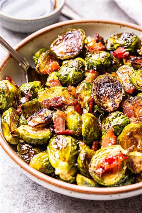 Balsamic Maple Roasted Brussels Sprouts with Bacon - Recipe Runner