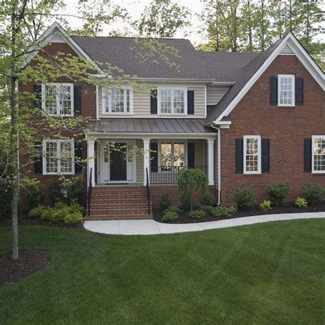 outdoor paint colors with red brick (43) | Brick exterior house, Red ...