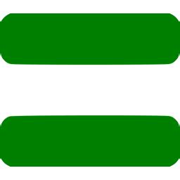 Green equal sign 2 icon - Free green math icons