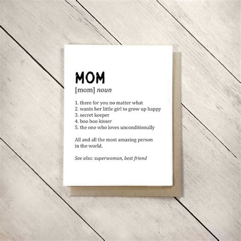 Mother's Day Card From Son Mom Birthday Card Mom - Etsy