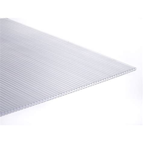 Tuftex Multi-Wall 6mm Panel Clear 4-ft x 8-ft Corrugated Polycarbonate ...