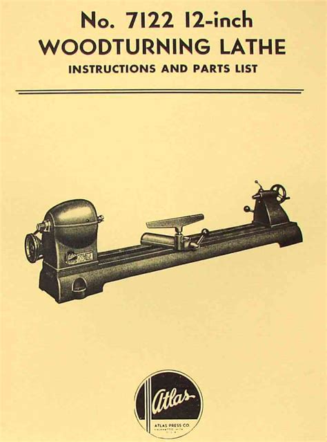 Atlas 7122 Wood Lathe Instruction & Parts Manual - Ozark Tool Manuals ...