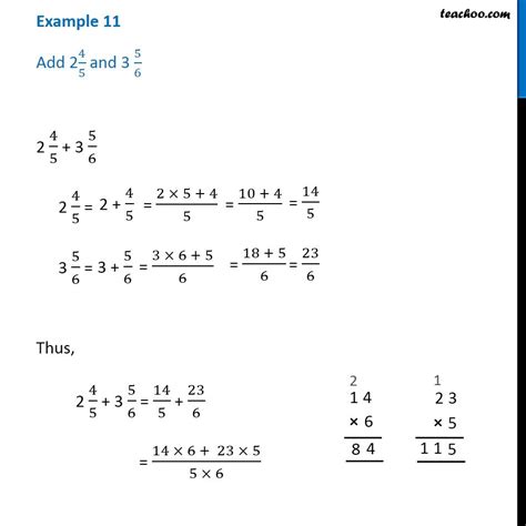 Example 11 - Add 2 4/5 and 3 5/6 - Chapter 7 Class 6 - Teachoo