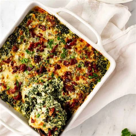 Keto Spinach Casserole - Kicking Carbs