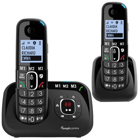 Buy Amplicomms 1582 Cordless Big Button Phone for Elderly with Answer ...