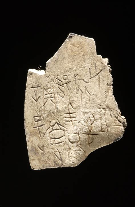 Oracle bone of tortoise plastron or ox scapula, with incised script ...