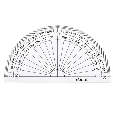 4 Pieces Math Geometry Tool Plastic Clear Ruler Sets, Protractor ...