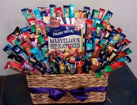 DIY Cadbury Chocolate Gift Basket | Chocolate lovers gift, Chocolate ...