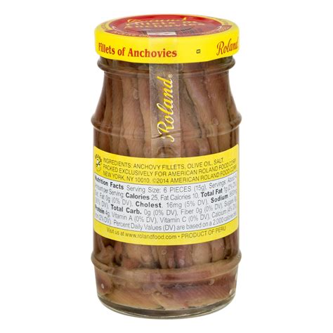 Roland Anchovy Fillets in Olive Oil, 4.2 oz - Walmart.com