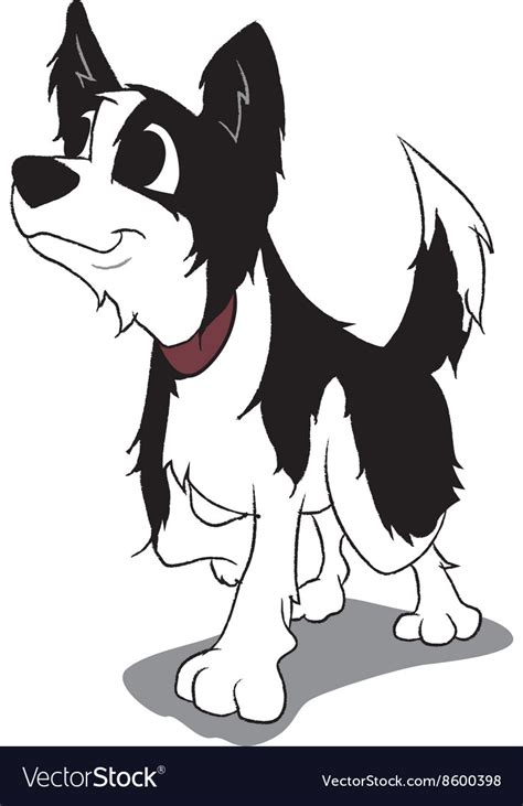 Border collie cartoon Royalty Free Vector Image