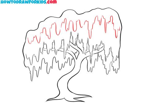 How to Draw a Willow Tree - Easy Drawing Tutorial For Kids