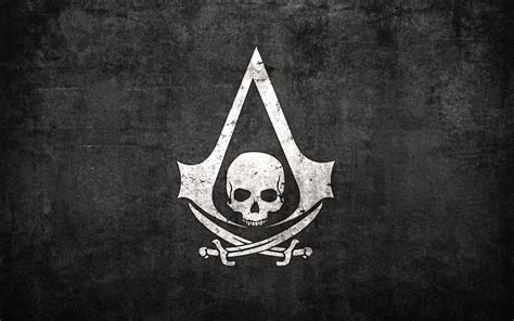 Обои Assassins Creed 4 Black Flag эмблема Ассасинов на рабочий стол