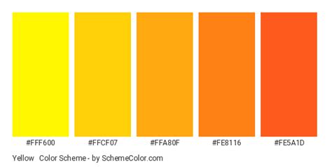 Yellow & Orange Gradient Color Scheme » Orange » SchemeColor.com