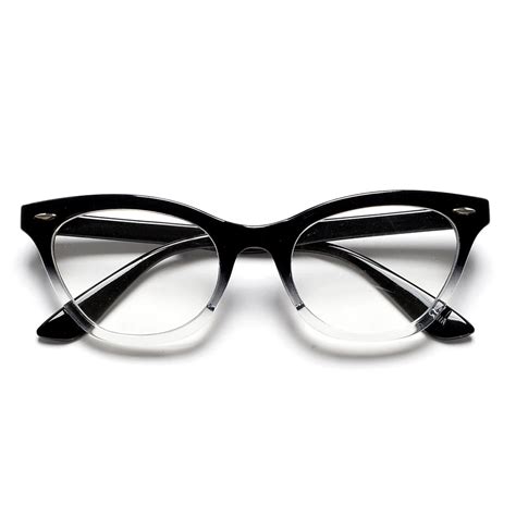 50mm Cat Eye Shaped Clear Lens Glasses with Rivets | Eye shapes ...