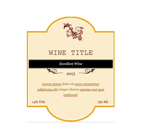 40 FREE Wine Label Templates (Editable) - TemplateArchive | Wine label ...