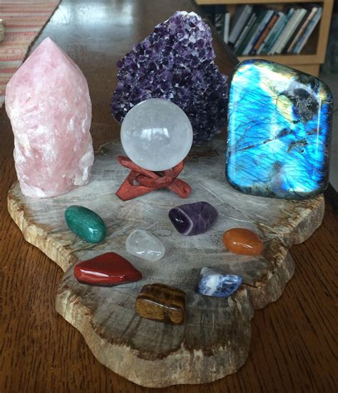 Healing Crystal Altar Natural Crystals Stones and Petrified | Etsy