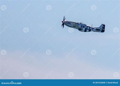 North American P-51 Mustang Flying at an Airshow Editorial Stock Photo ...