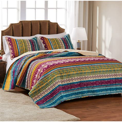 Global Trends Santa Fe 100% Cotton Oversized Quilt Set, 2-Piece Twin ...