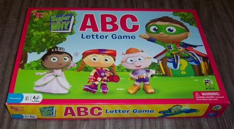 SUPER WHY ABC LETTER PBS Kids Board Game COMPLETE University Games ...