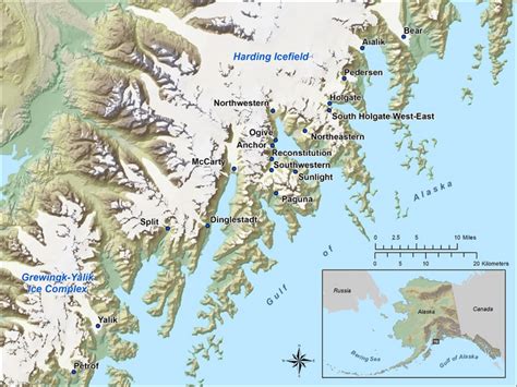 Kenai glaciers map [IMAGE] | EurekAlert! Science News Releases