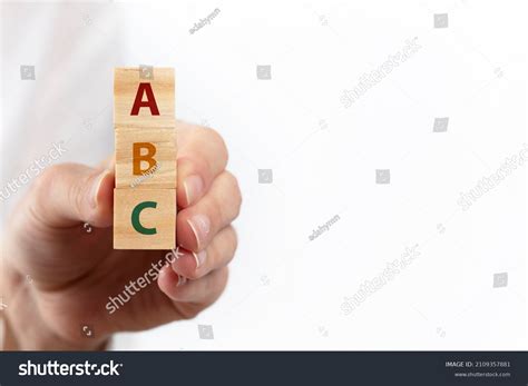 Abc Letters Alphabet On Wooden Cube Stock Photo 2109357881 | Shutterstock