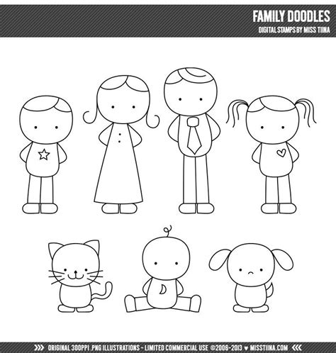 Family Doodles Digital Stamps Clipart Clip Art Illustrations - Etsy ...