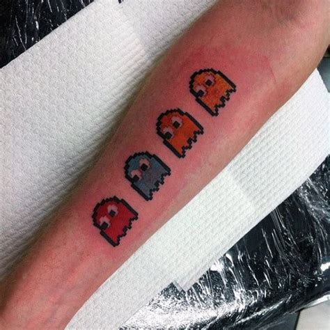 30 Pacman Tattoo Designs For Men - Arcade Game Ink Ideas