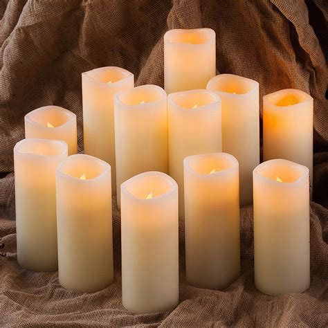 Flameless Candles Battery Operated LED Pillar Real Wax Flickering ...