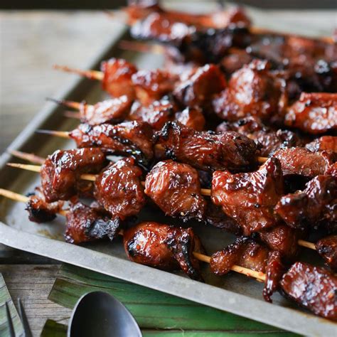 Filipino BBQ Pork Skewers - Hungry Huy