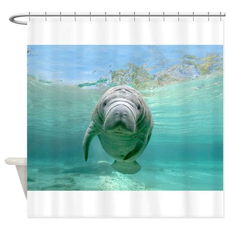 Baby Manatee Shower Curtain by cuttlefishstore