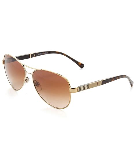 Burberry Women's Aviator Sunglasses in Brown - Lyst