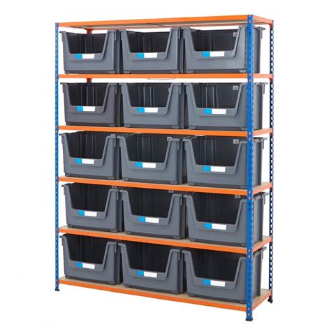 Industrial 340kg Large Plastic Storage Bin Shelving | Racking.com