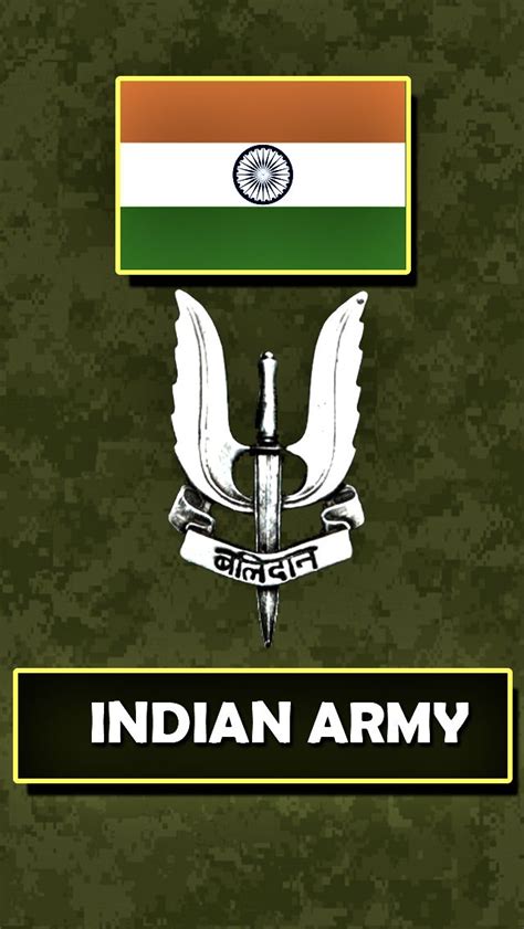 Army Logo Wallpaper Indian Flag