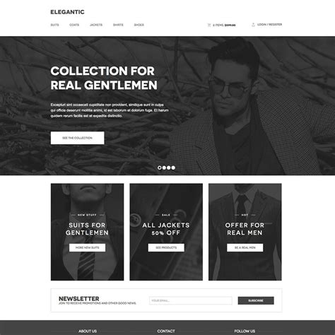 Elegantic Free Responsive Retailer Website Template