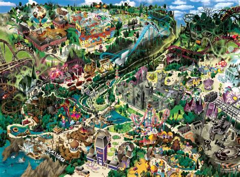 Alton Towers park map | Visual map, Visual, Illustration design