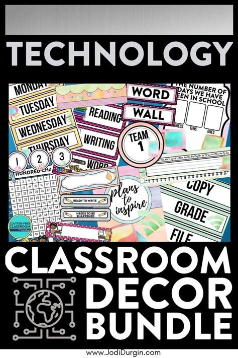 Technology Classroom Theme Decor Bundle - Editable, Printable ...