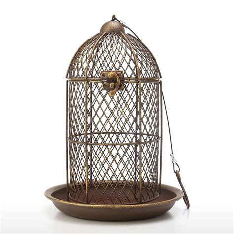 Tooarts Bird Feeder Bird Cage Feeder Hanging Wild Bird Feeder Garden ...