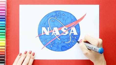 How to draw NASA Logo or Emblem - YouTube