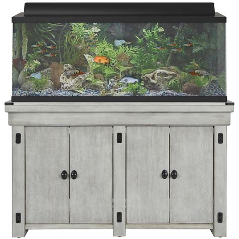 Flipper Wildwood 55 Gallon Engineered Wood Aquarium Stand in Weathered ...