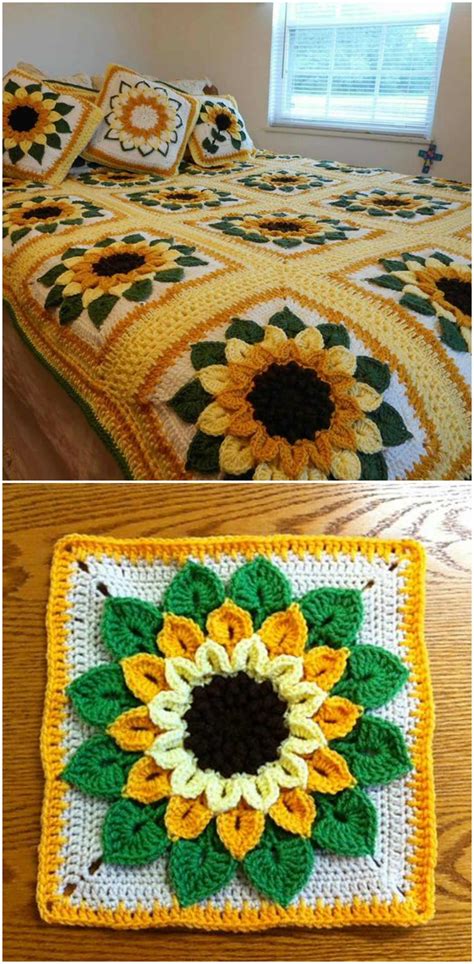 Crochet Sunflower Blanket – Craft Ideas