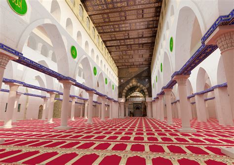 ArtStation - Al-Aqsa Mosque interior- exterior 3ds max vray model ...