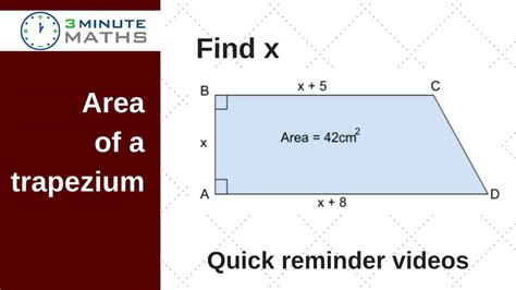 Finding the area of a trapezium - GCSE maths grade 7+