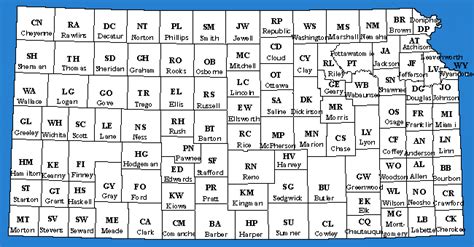 Kansas county map