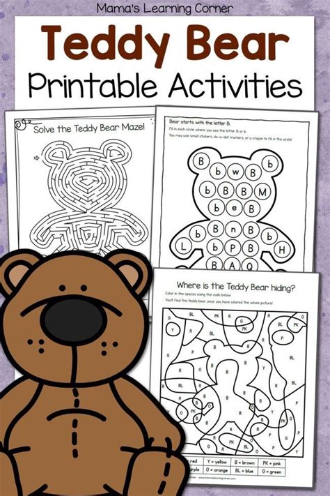 Teddy Bear Activities Printable Packet | Teddy bear crafts, Teddy bear ...