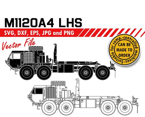 M1120A4 LHS HEMTT Svg Dxf Eps Jpg Png. 8x8 Truck Clipart & | Etsy